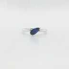 Chatham 0.83ct Pear Lab Sapphire Ring