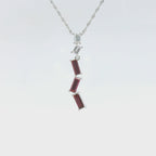Chatham 0.51ct Lab Ruby & Diamond Pendant