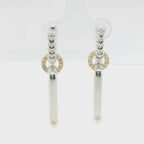Perfect Love 0.25ct Diamond Two-Tone Diamond Dangle Earrings