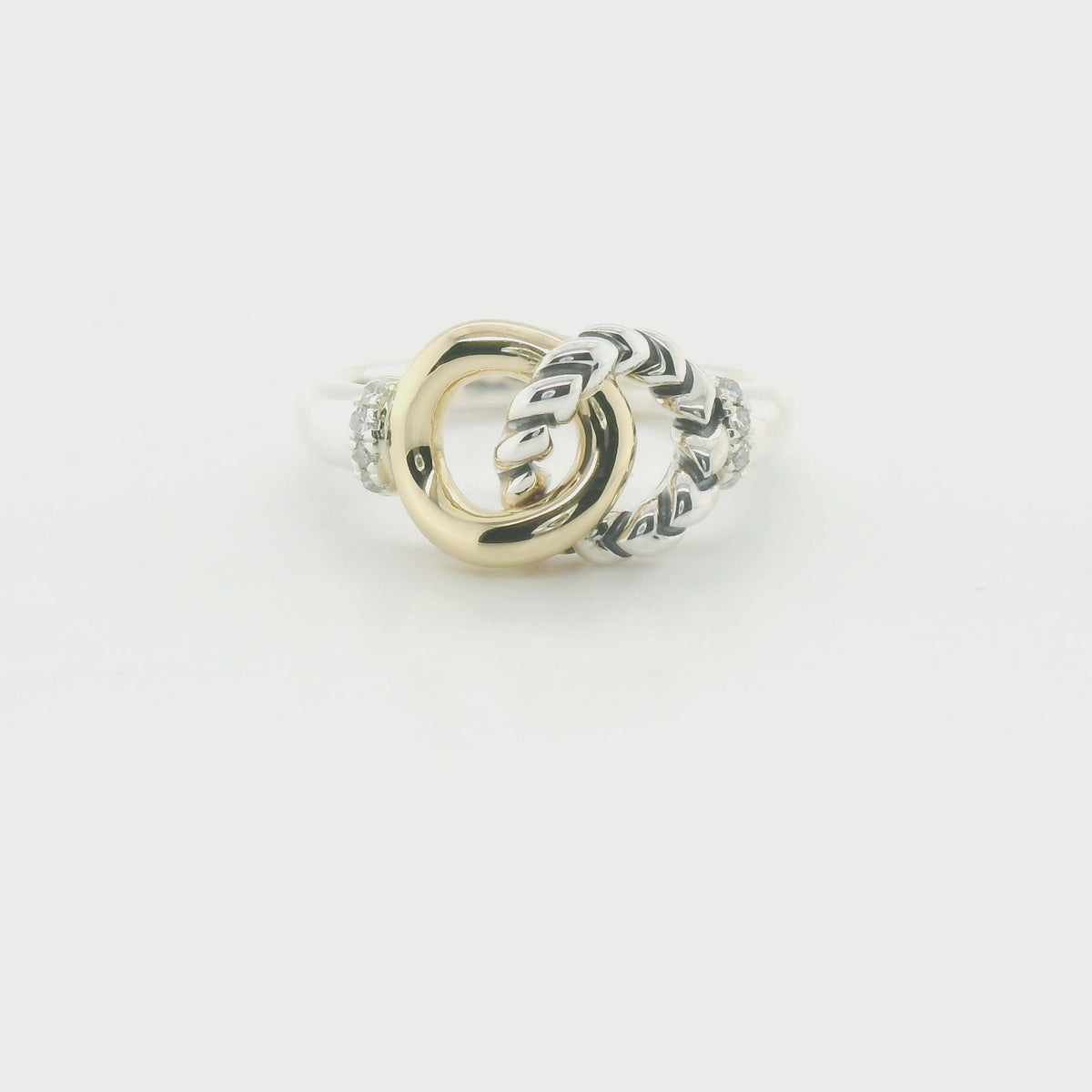 Perfect Love Interlocking Two-Tone Diamond Ring