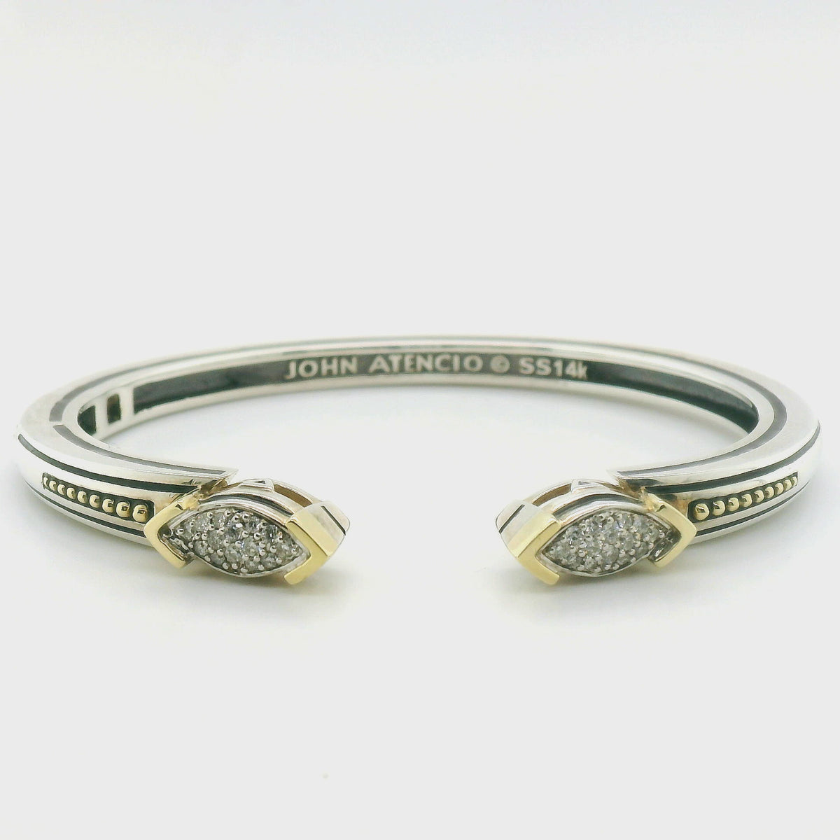 John Atencio Elixir 0.30ct Diamond Hinge Cuff