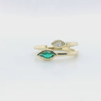 Chatham .25ct Lab Emerald & Diamond Ring