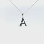 Perfect Love Silver Initial A Diamond Pendant with Chain