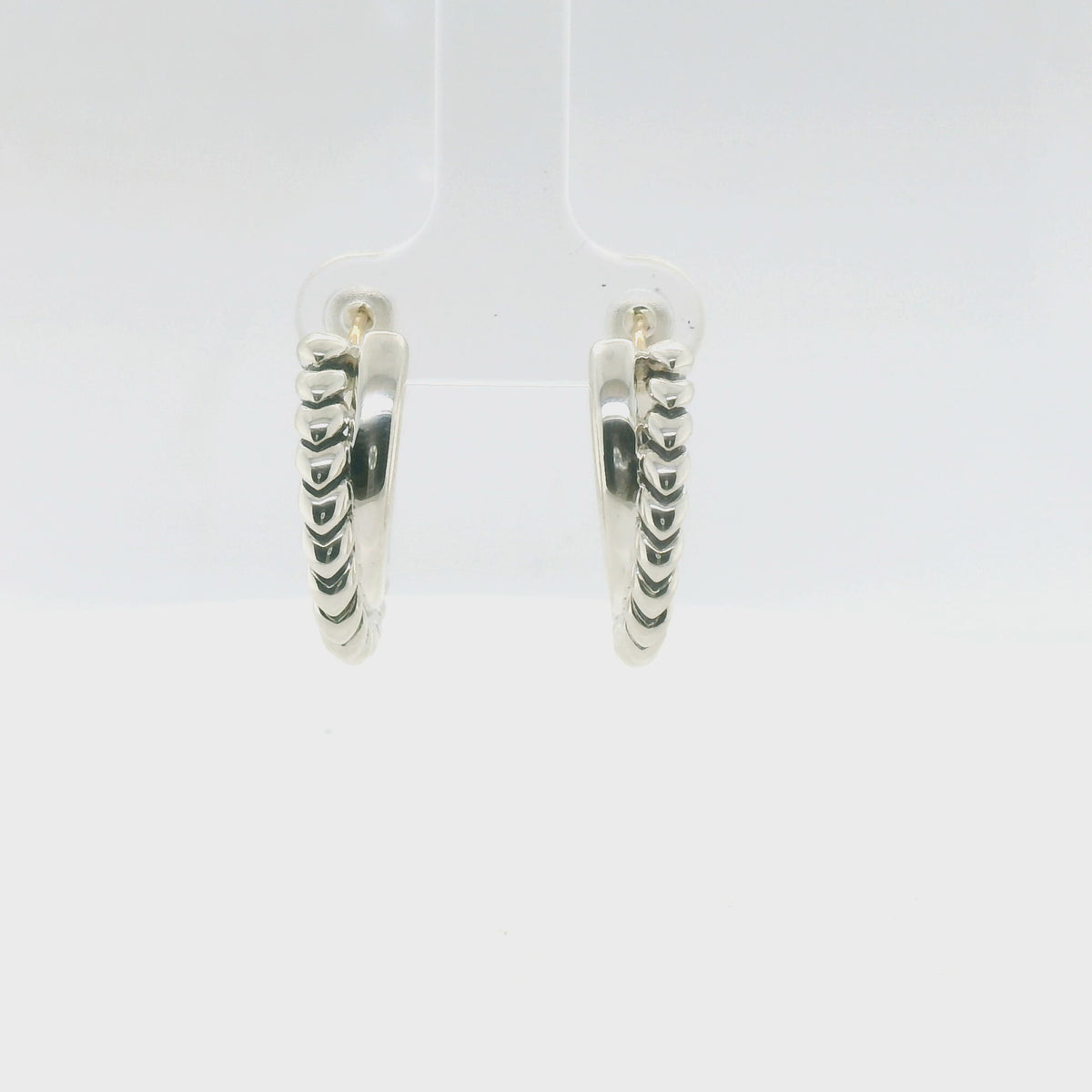 Perfect Love Silver Signature Stacked Heart Hoops