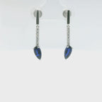 Chatham 1.66ct Lab Sapphire & Diamond Dangles