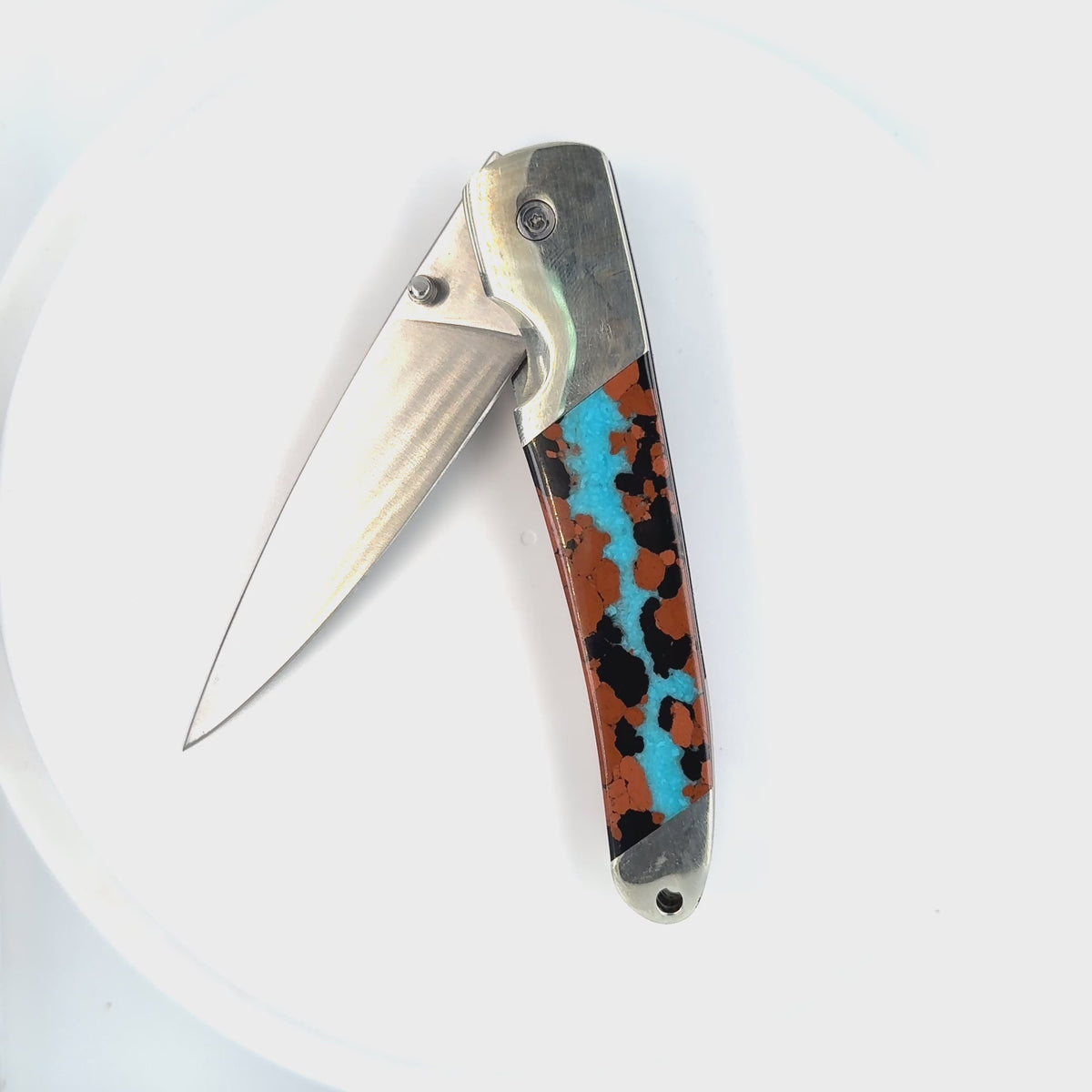 Santa Fe StoneWorks Turquoise Liner Lock Knife