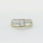 Perfect Love Ladies 10K Two-Tone Gold Diamond Cluster Ring