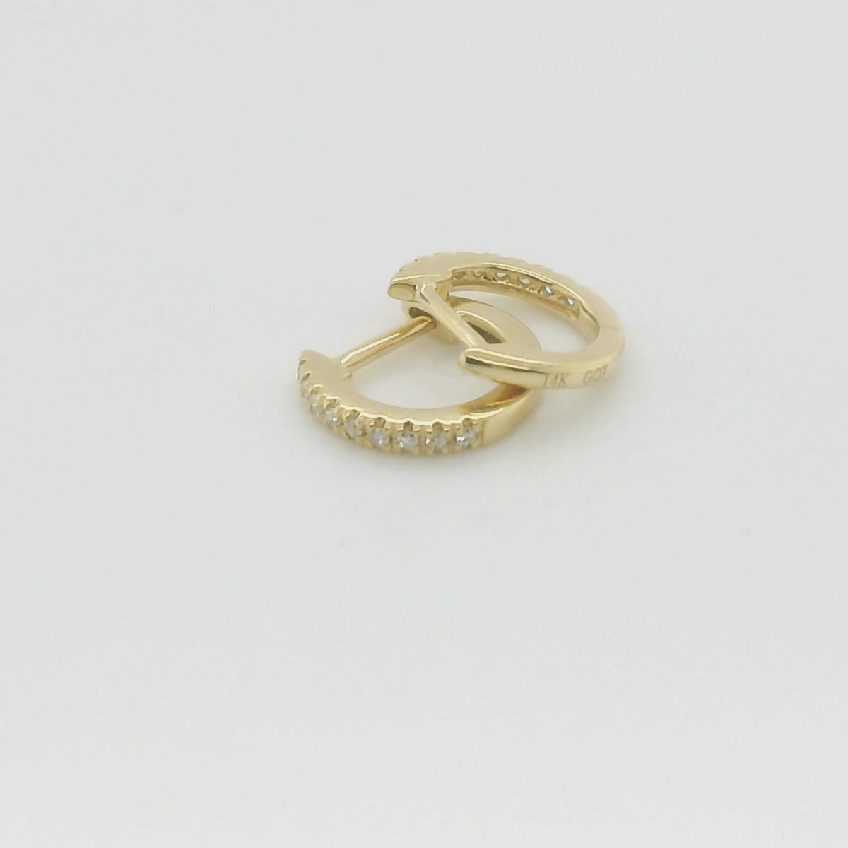 Perfect Love .05ct Diamond Gold Huggies