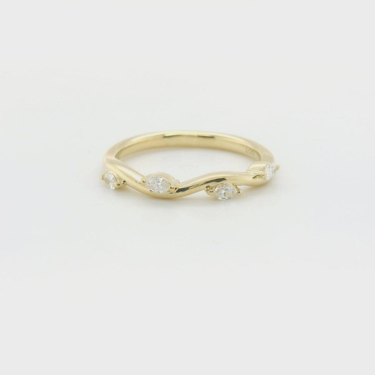 Perfect Love .14ct Marquise Diamond & Gold Ring