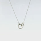 Perfect Love Silver Interlocking Rings Necklace