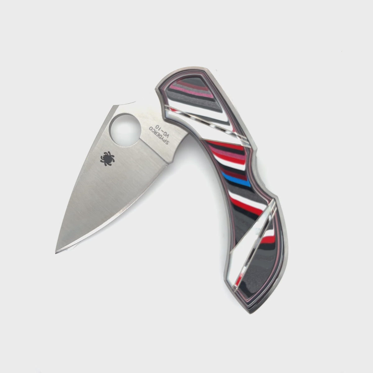 Santa Fe StoneWorks Spyderco Dragonfly Fordite & MOP Knife