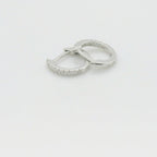 Perfect Love .05ct Diamond White Gold Huggies
