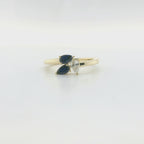Chatham .55ct Sapphire & Diamond Ring
