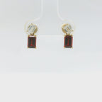 Chatham 1.52ct Lab Ruby & Diamond Stud Earrings