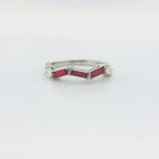 Chatham 0.51ct Lab Ruby & Diamond Ring