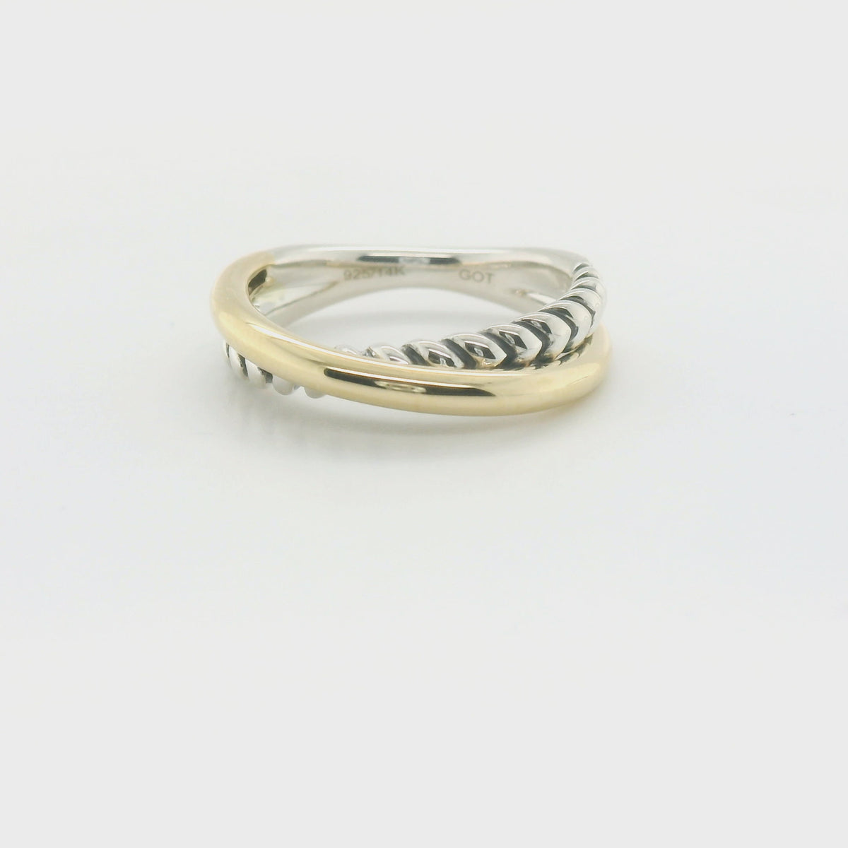 Perfect Love Two-Tone Crossover Ring