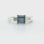 Chatham 0.88ct Lab Alexandrite & Diamond Ring