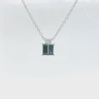 Chatham .88ct Lab Alexandrite and Diamond Pendent