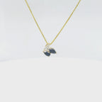 Chatham 0.52ct Lab Sapphire & Diamond Pendant