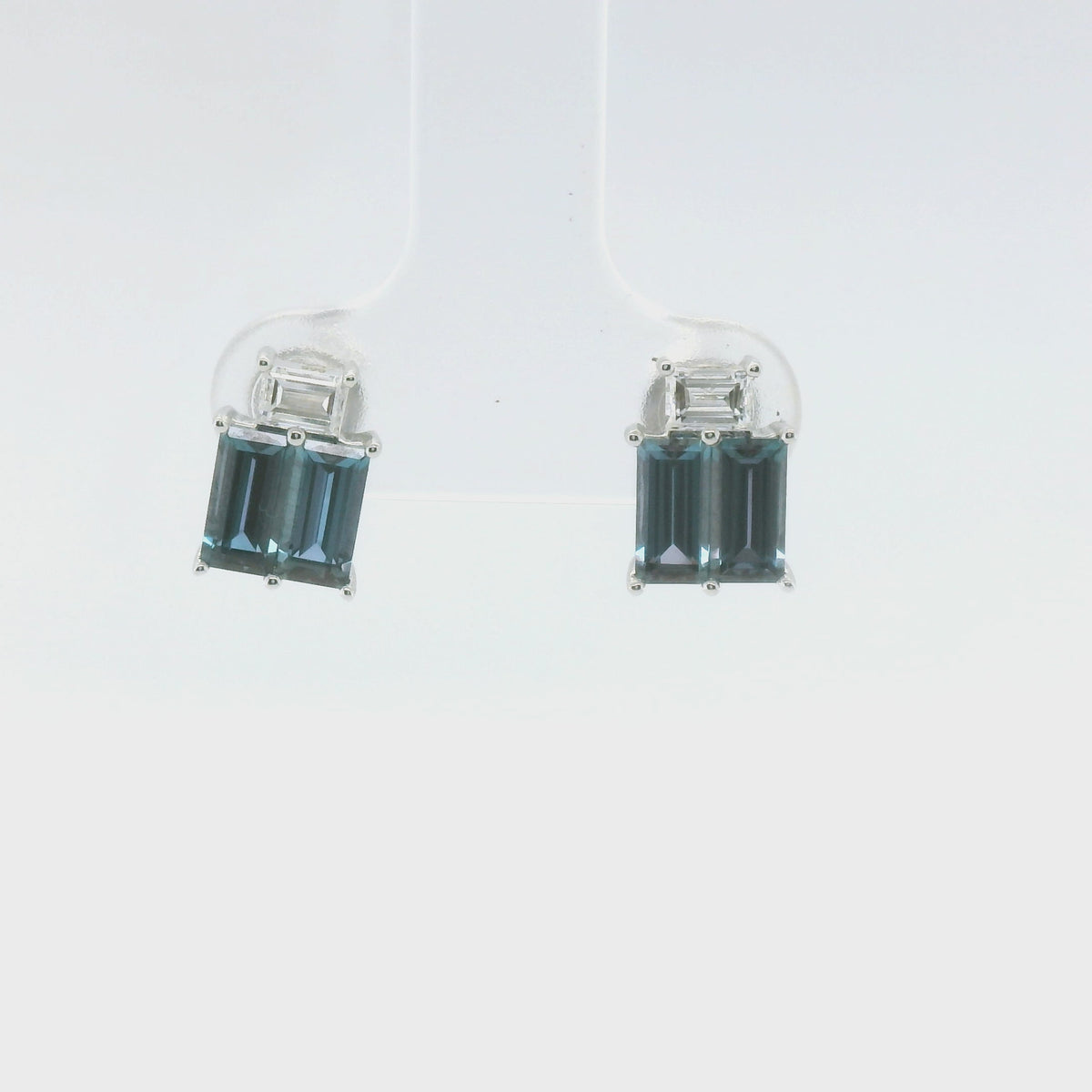 Chatham 1.76ct Lab Alexandrite & Diamond Studs
