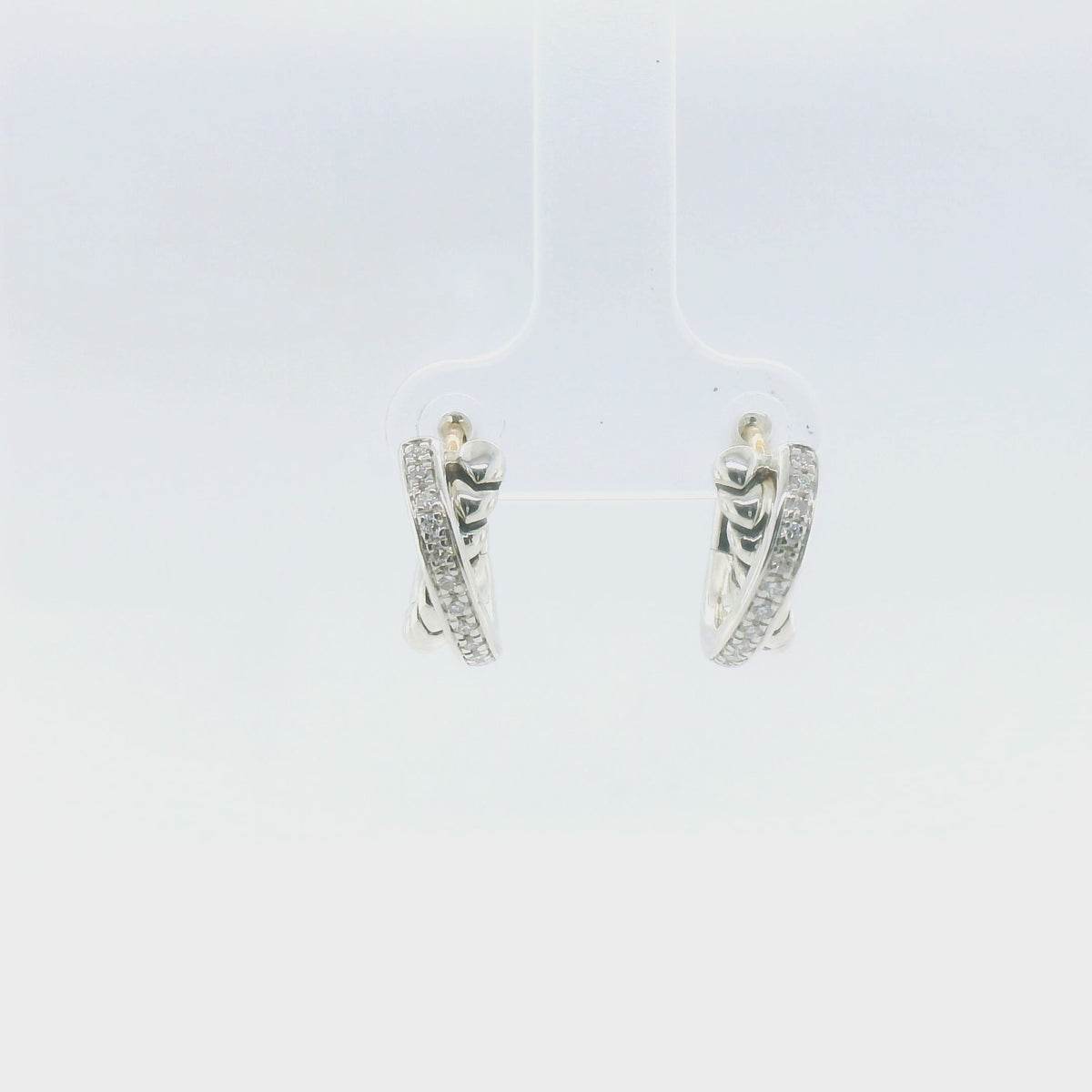 Perfect Love 0.20ct Diamond Silver Huggies