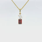 Chatham 0.51ct Lab Ruby & Diamond Pendant