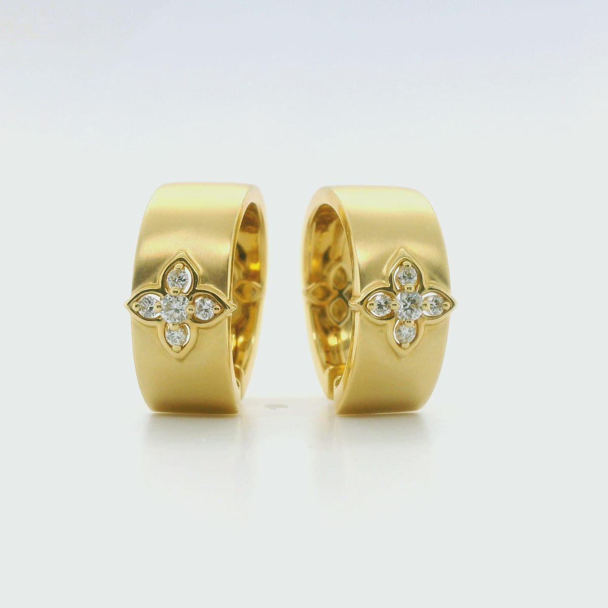 Perfect Love 0.25ct Diamond Flower Huggies