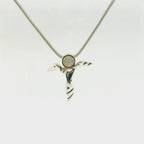 John Atencio Silver Angel Two-Tone Diamond Pendant with Chain
