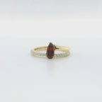 Chatham .77ct Lab Ruby & Diamond Ring