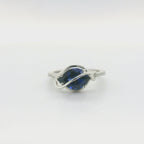 Chatham 2.26ct Flame Lab Sapphire & Diamond Ring