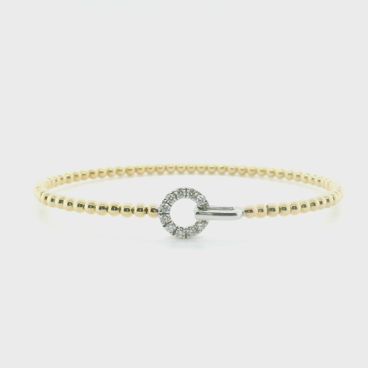 Perfect Love 14K Gold Beaded Diamond Bracelet