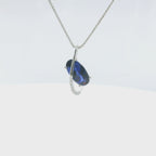 Chatham 1.79ct Lab Sapphire & Diamond Pendant