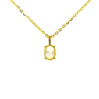 1ct Oval Lab Diamond Gold Vermeil Pendant with Chain